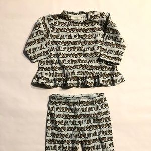 Fendi Black and Gold Kids Matching Set